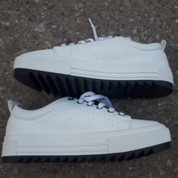 White Zara Platform Sneakers - Picture 4 of 5